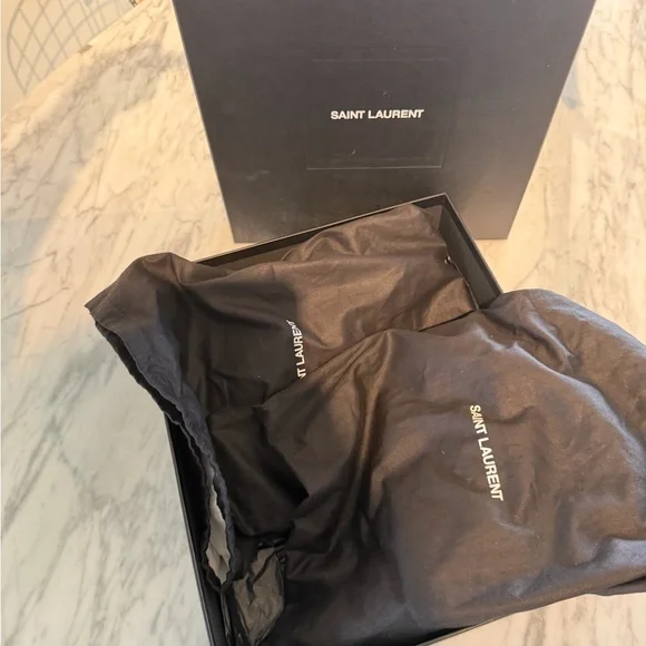 Saint Laurent Lou 70mm Boot Black Lambskin Leather sz 39 - Picture 12 of 12